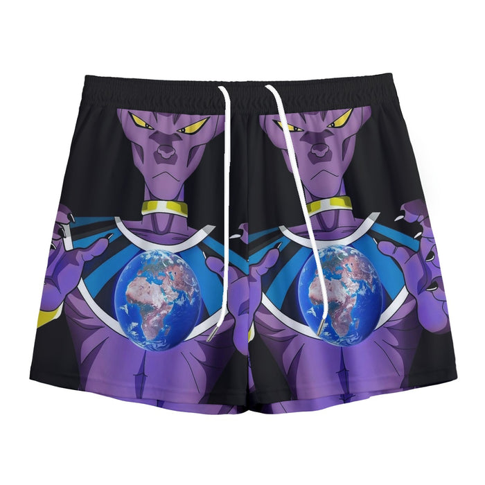 Dragon Ball Super Beerus God Destruction Earth Mesh Shorts