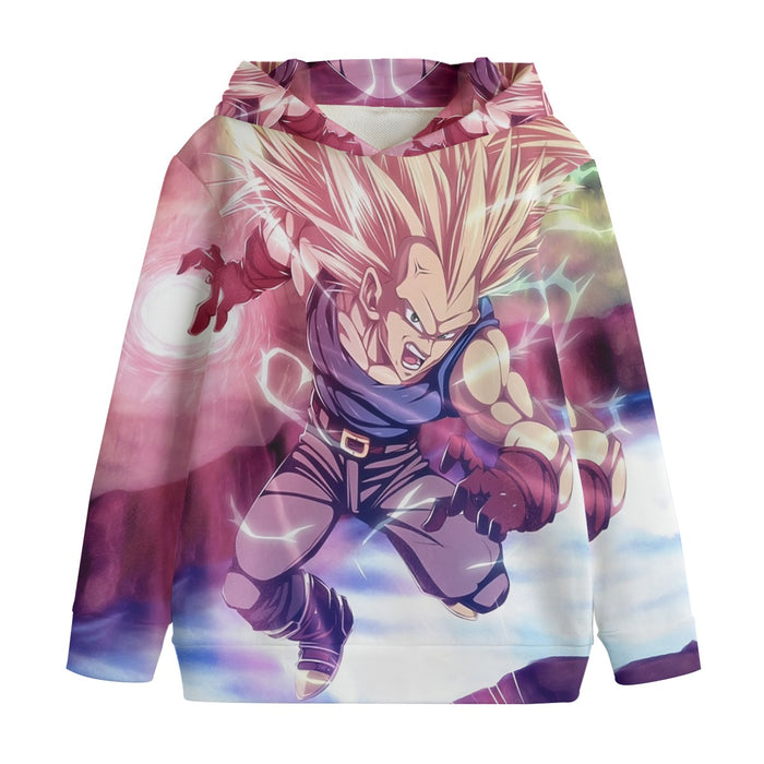 Dragon Ball Trunks SSJ3 Fan Artwork Full Print Style Kids' Hoodie