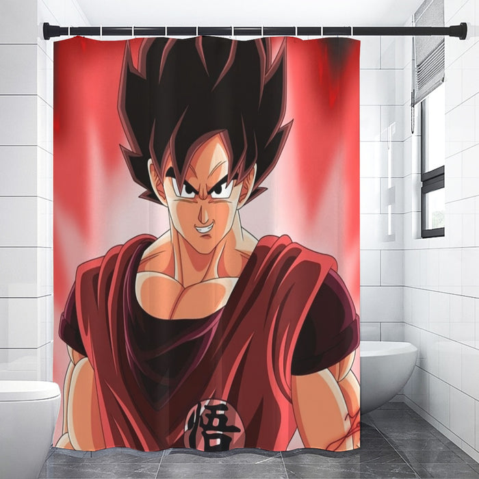 Dragon Ball Super Saiyan Goku Kaioken Epic Red Casual Shower Curtain