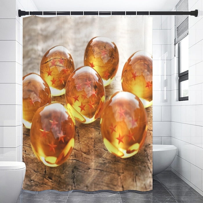 Dragon Ball Z Shenron Dope 7 Stars Crystal Balls Set Shower Curtain