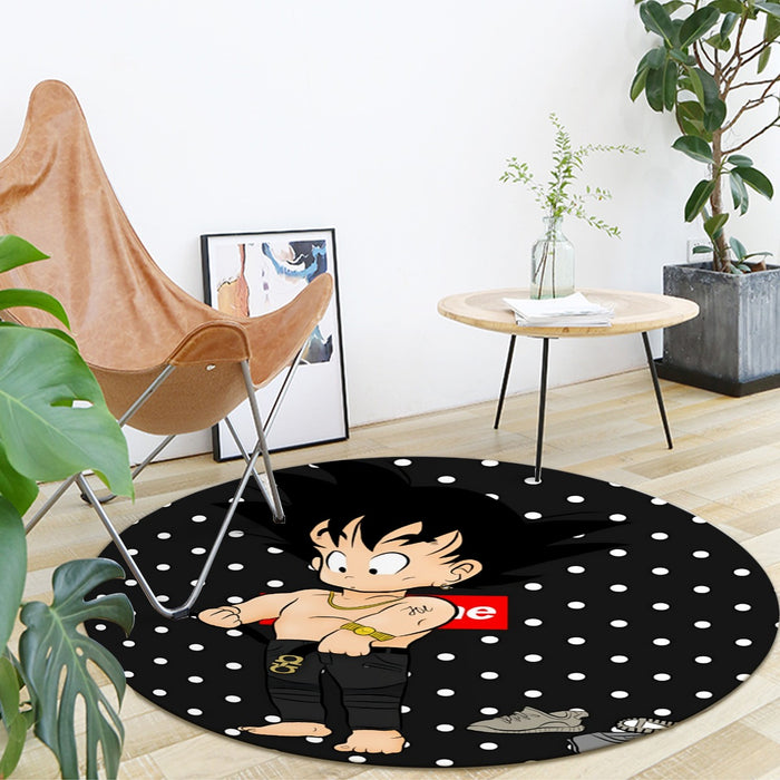 Dragon Ball Supreme Goku Kid Gangster Style Cool Round Mat