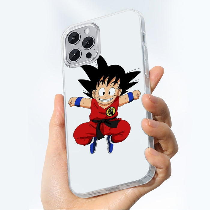 DBZ Jumping Kid Goku In His Training Suit iPhone 13 Case