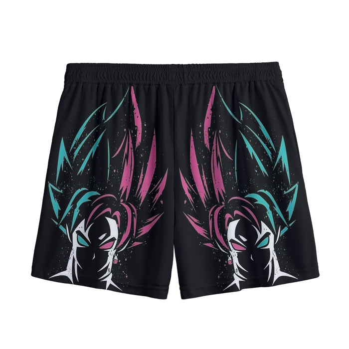 DBZ Goku Super Saiyan God Blue Rose SSGSS Dope Design Mesh Shorts