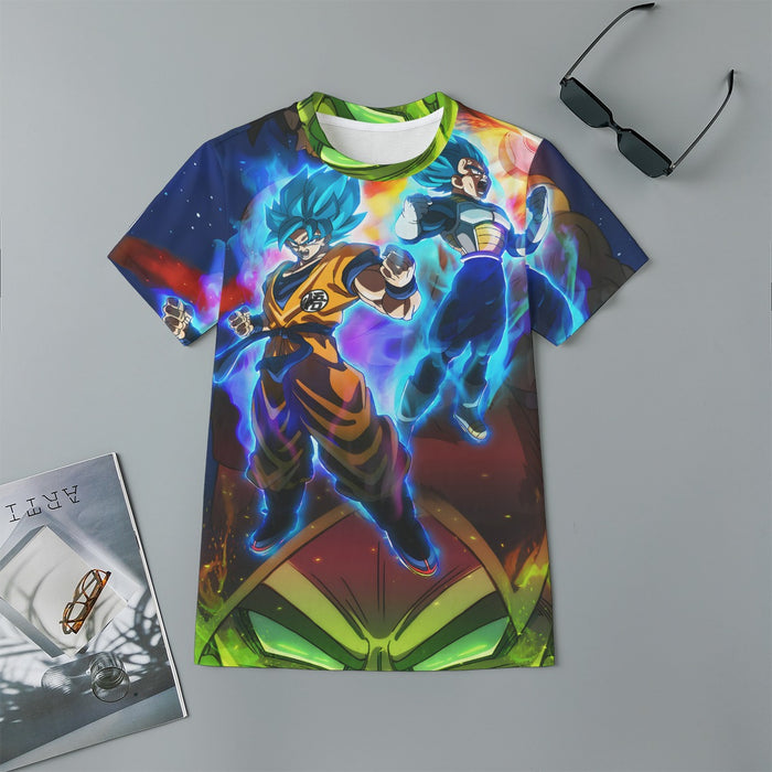 DBZ Legendary Broly Son Goku Vegeta Super Saiyan Blue Kids T-shirt