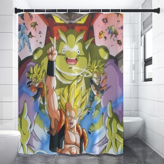 DBZ Goku Vegeta Fusion Saiyan Gogeta Colorful Design Streetwear Shower Curtain