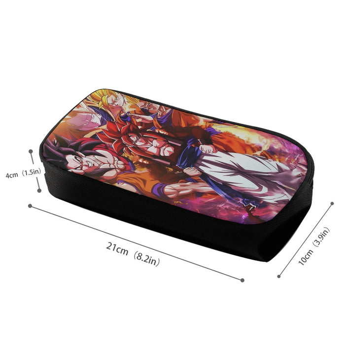 DBZ Gogeta Goku Vegeta Super Saiyan Powerful Lightning Thunder Design Pencil Bag