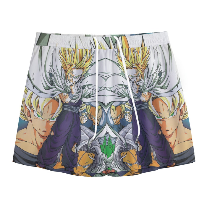 Dragon Ball Teen Gohan Super Saiyan Goku Vegeta Trunks Super Style Mesh Shorts