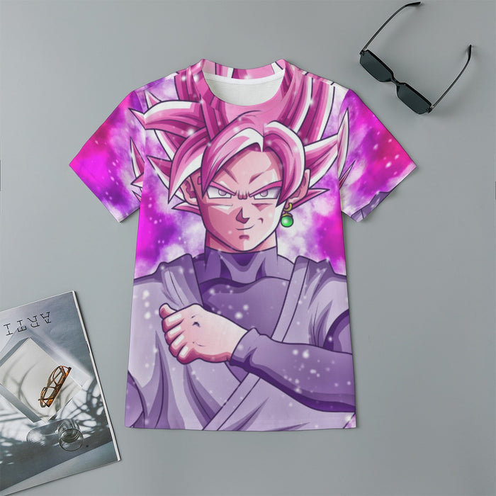 Dragon Ball DBZ Goku Black Rose Galaxy Fantasy Amazing Kids T-Shirt