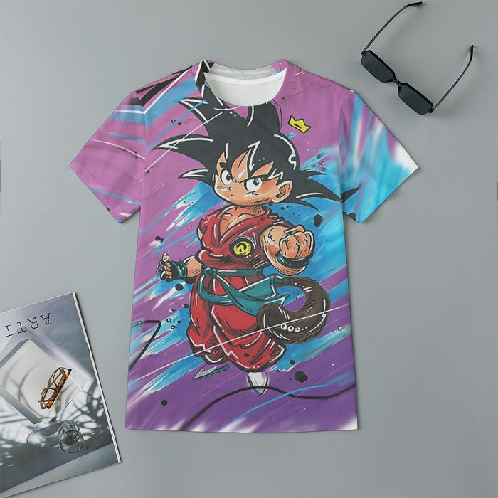 Dragon Ball Z  Kid Goku Graffiti Painting Kids T-Shirt