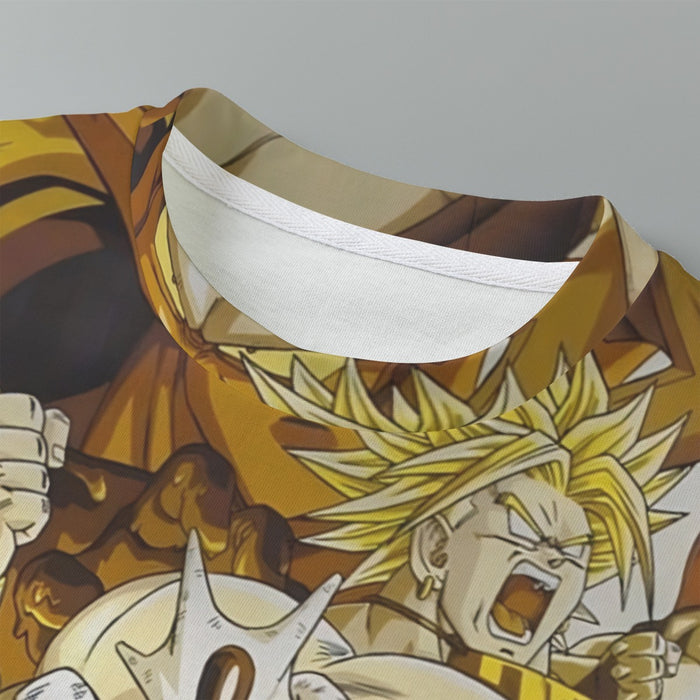 DBZ Goku Spirit Bomb Destroy Villains Cooler Broly Namek Golden Kids T-Shirt