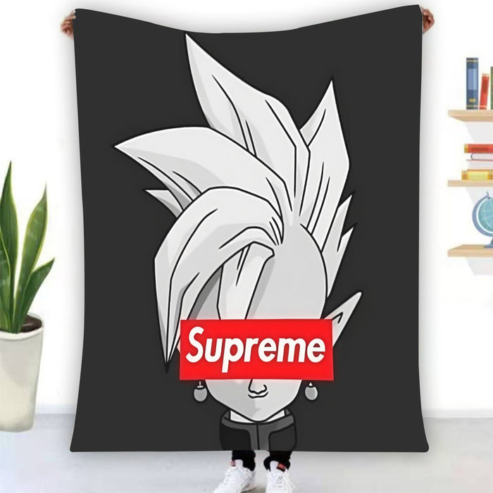 DBZ Zamasu Supreme Kai Logo Creative Black Edition Blanket