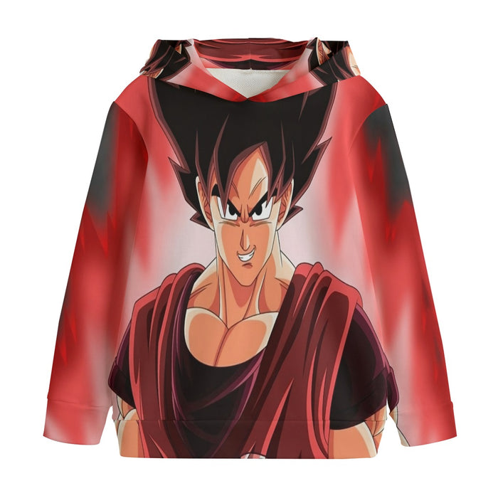 Dragon Ball Super Saiyan Goku Kaioken Epic Red Casual Kids' Hoodie