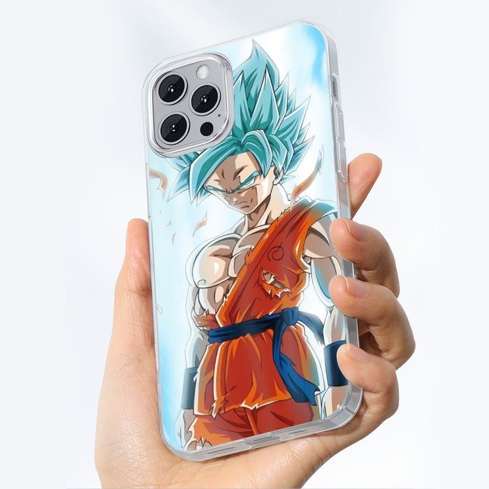 Dragon Ball Serious Super Saiyan Goku 2 Blue Epic Aura IPhone 14 Case