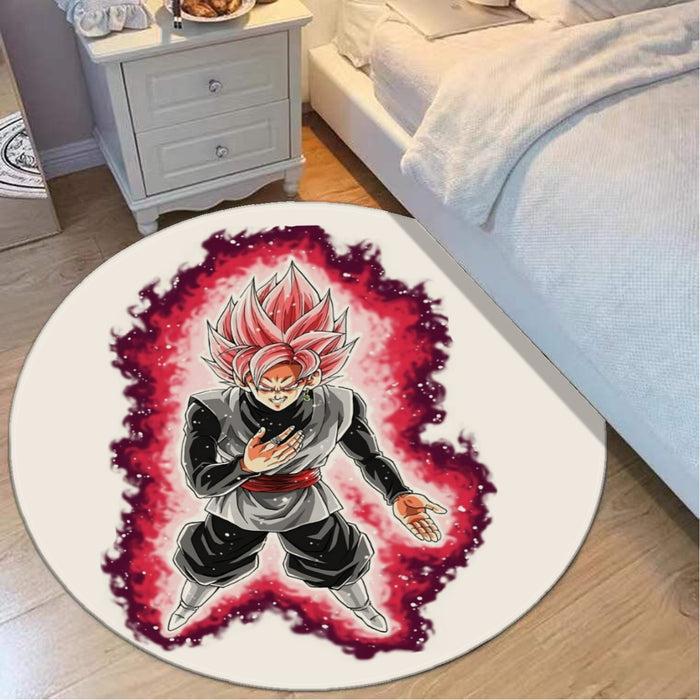 Dragon Ball Super Black Goku Rose 2 Super Saiyan Grin Round Mat