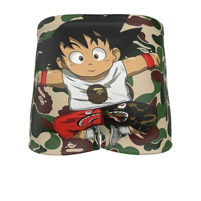 Dragon Ball Jumping Kid Goku Camouflage Men's Boxer Briefs