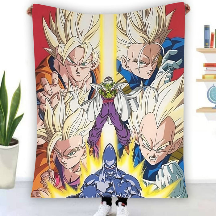 Dragon Ball Goku Vegeta Saiyan Piccolo Namekian Vibrant Design Blanket