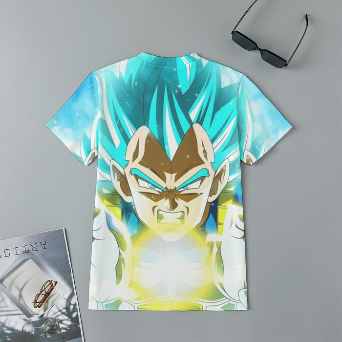 Dragon Ball Blue Vegeta Super Saiyan God Kamehameha Kids T-Shirt