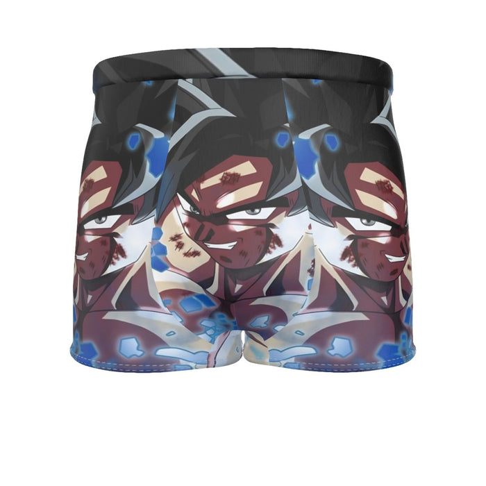 Dragon Ball Super Goku Blue Ultra Instinct Dope Grin Men's Boxer Briefs