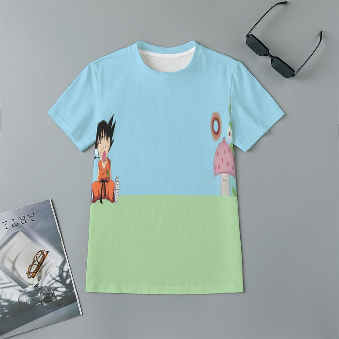 Dragon Ball Goku Kid Cute Day Dreamer Sleeping Anime Design Kids T-Shirt