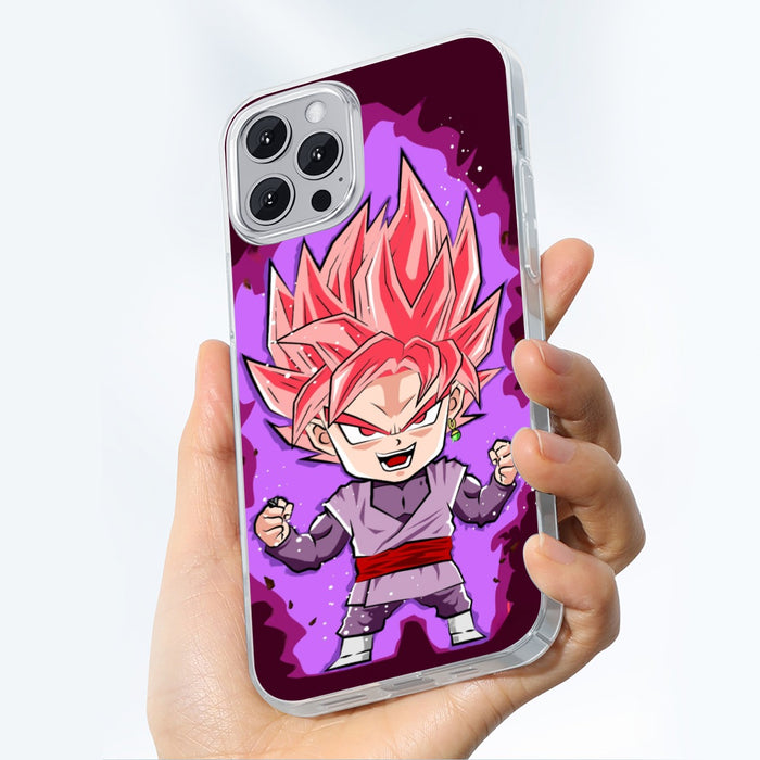 DBZ Goku Black Zamasu Rose Super Saiyan Cute Chibi Design Iphone 14 Case