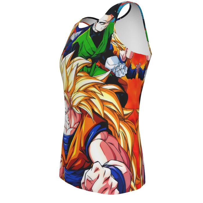 Dragon Ball Goku Super Saiyan 3 Vegeta Gohan Trending Design Tank Top