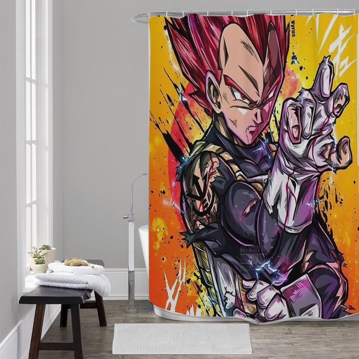 Dragon Ball Z Vegeta God Shower Curtain