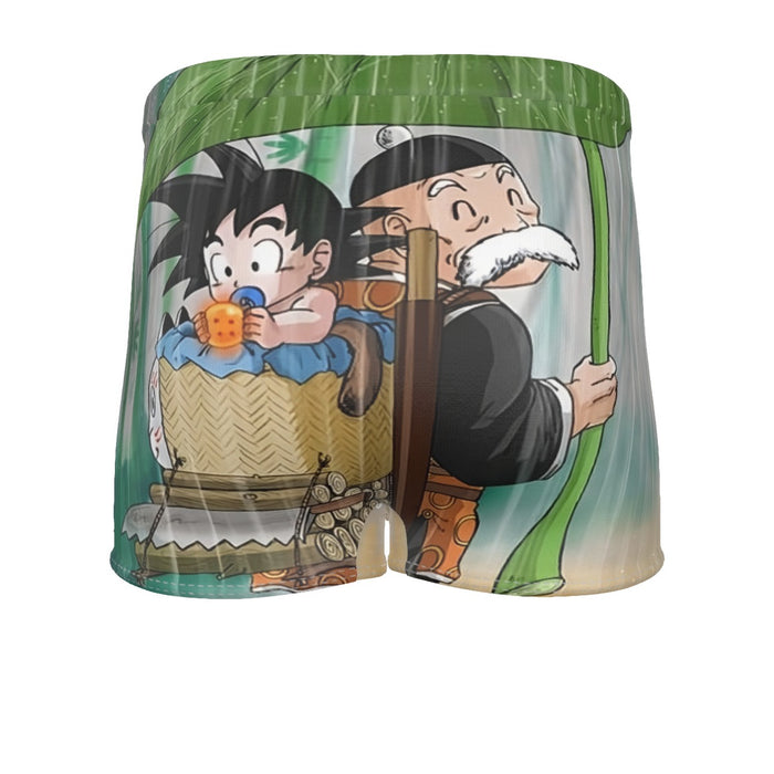 DBZ Kid Goku Super Saiyan Grandpa Gohan Cover Rain Cute Design Men's Boxer Briefs