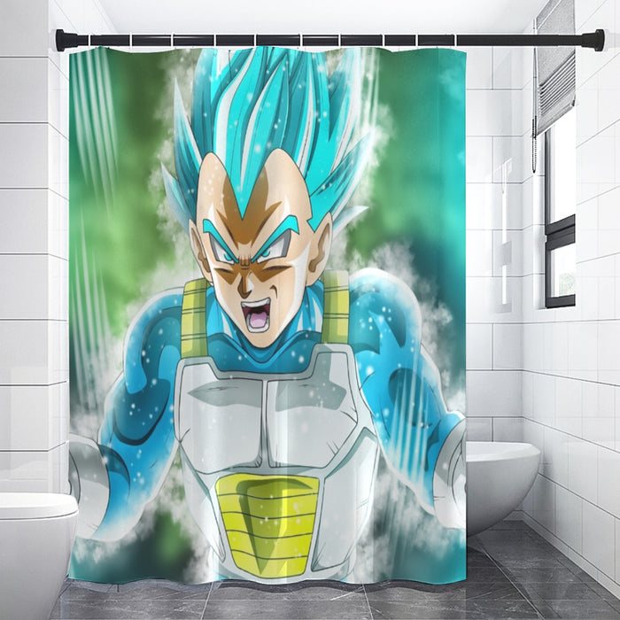 Dragon Ball Super Blue Vegeta Super Saiyan God Cool  Shower Curtain