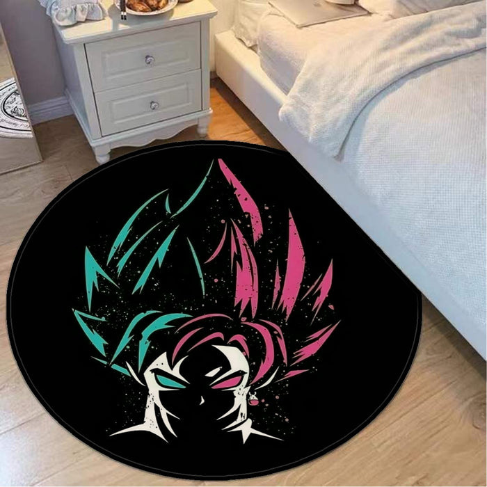 DBZ Goku Super Saiyan God Blue Rose SSGSS Dope Design Round Mat