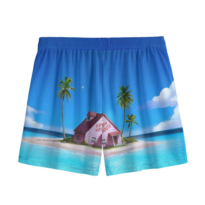 DBZ Master Roshi's Kame House Relax Vibe Concept Graphic Mesh Shorts