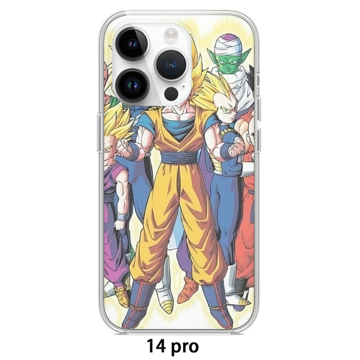 DBZ Goku Vegeta Super Saiyan Krillin Piccolo All Heroes Vibrant Design Iphone 14 Case