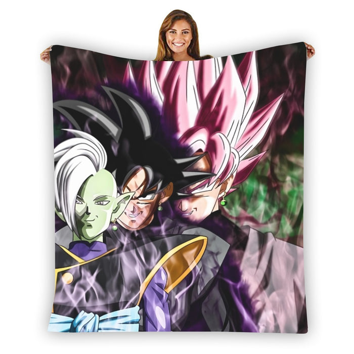 Dragon Ball Super Zamasu Goku Black Goku Rose Cool Blanket