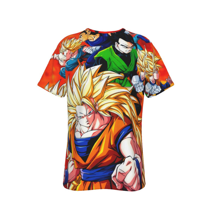 Dragon Ball Goku Super Saiyan 3 Vegeta Gohan Trending Design T-Shirt