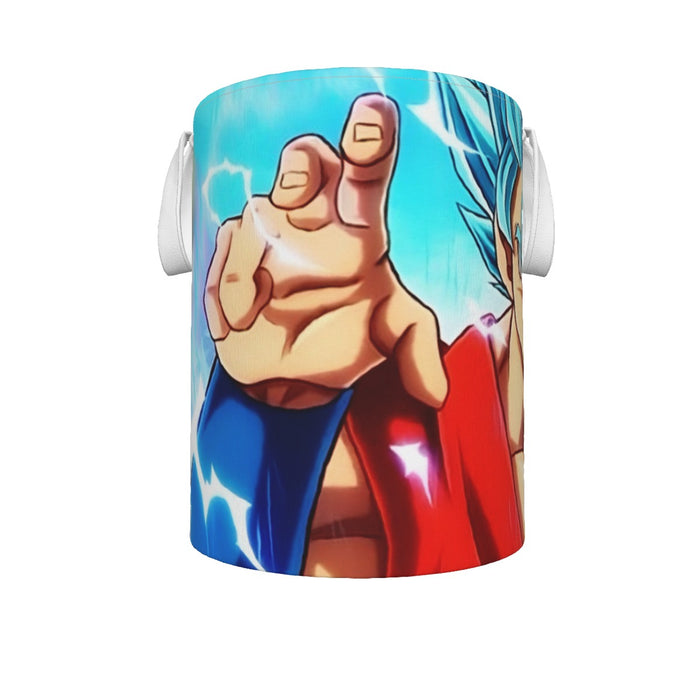 Dragon Ball Super Goku Blue Lightning SSGSS Design Laundry Basket