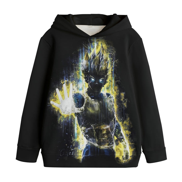 Dragon Ball Z Super Saiyan Vegeta Yellow Aura Epic Kids' Hoodie