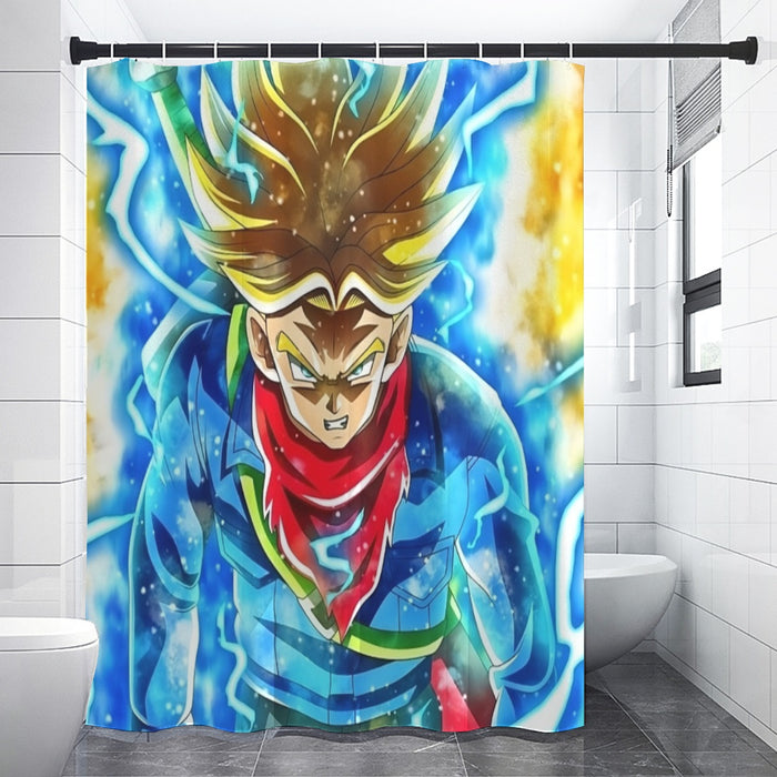 DBZ Rage Super Saiyan Trunks Portrait Unique Style Shower Curtain