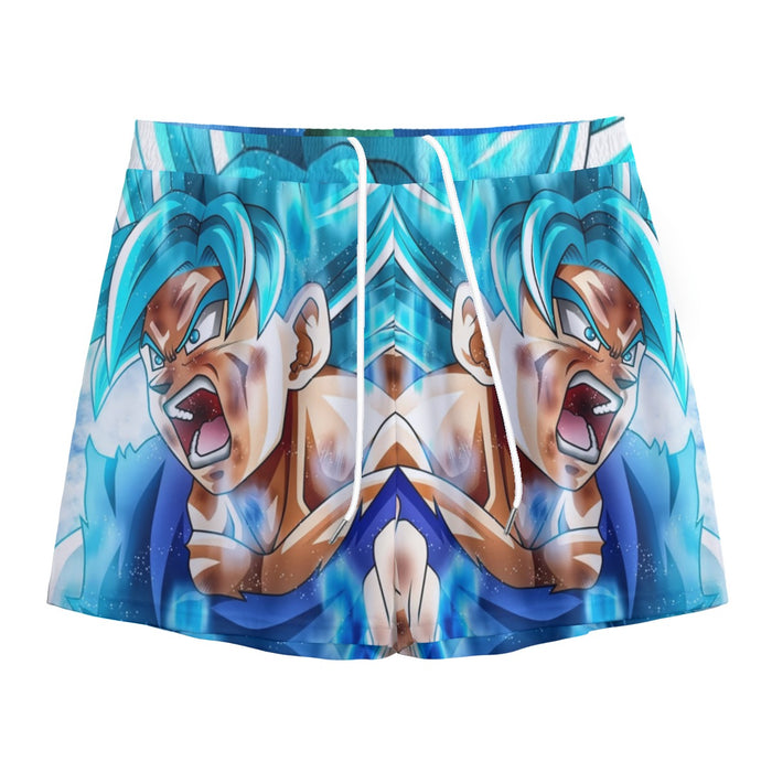 Dragon Ball Goku Blue Kaioken Ultra Instinct Epic 3D Mesh Shorts