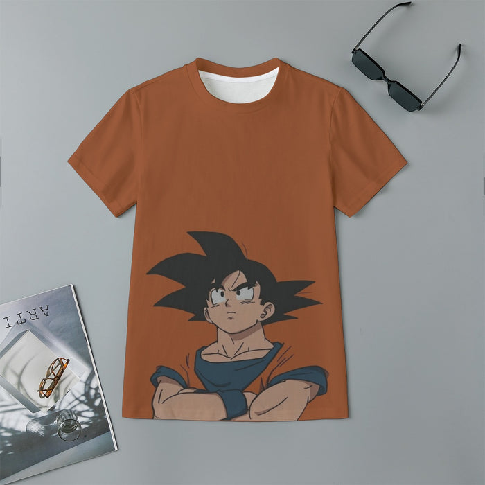 Goku Orange Minimalistic Background Kids T-Shirt