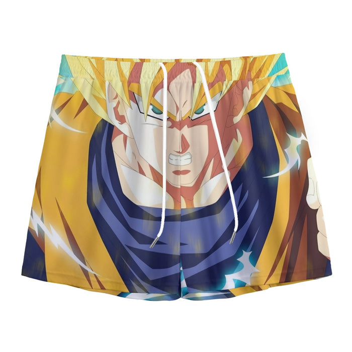 Dragon Ball Goku Super Saiyan Hero Thunder Design Street Style Mesh Shorts