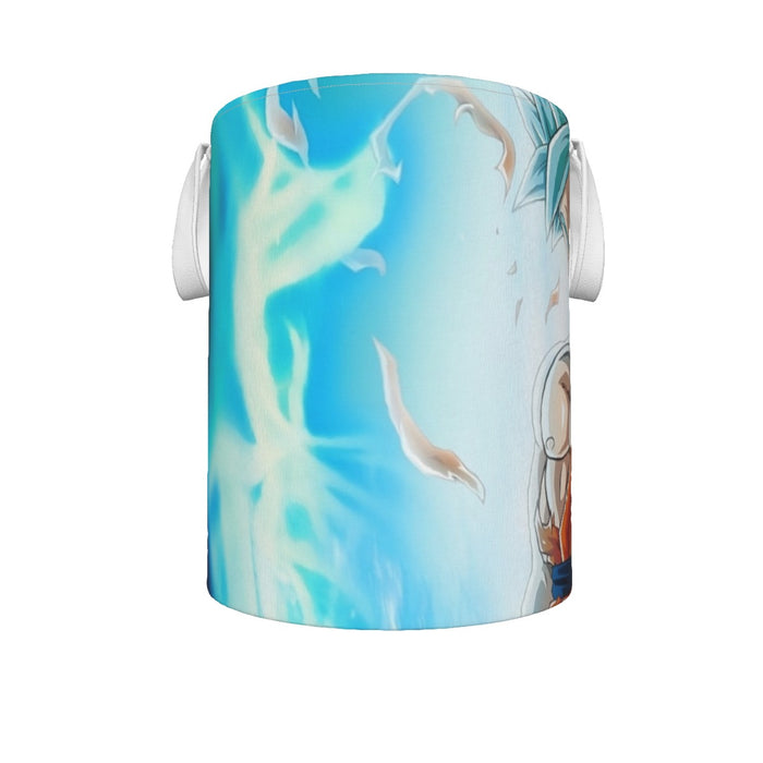 Dragon Ball Serious Super Saiyan Goku 2 Blue Epic Aura Laundry Basket