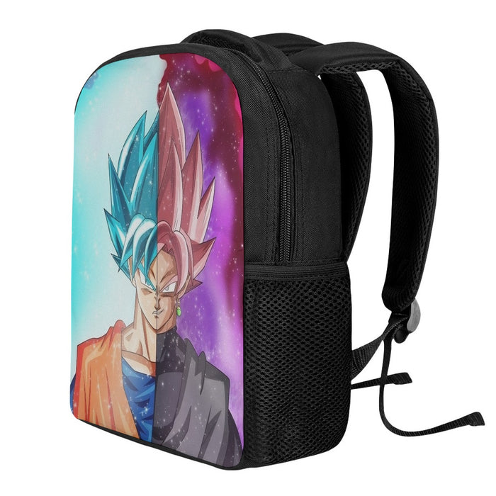 DBZ Goku SSGSS Black Rose Super Saiyan Portraits Dope Backpack