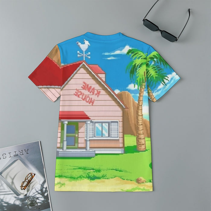 Dragon Ball Master Roshi's Kame House Cartoon Style Kids T-Shirt