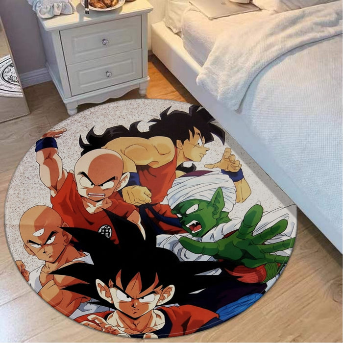 Dragon Ball Goku Piccolo Krillin Heroes Group Awesome Design Round Mat