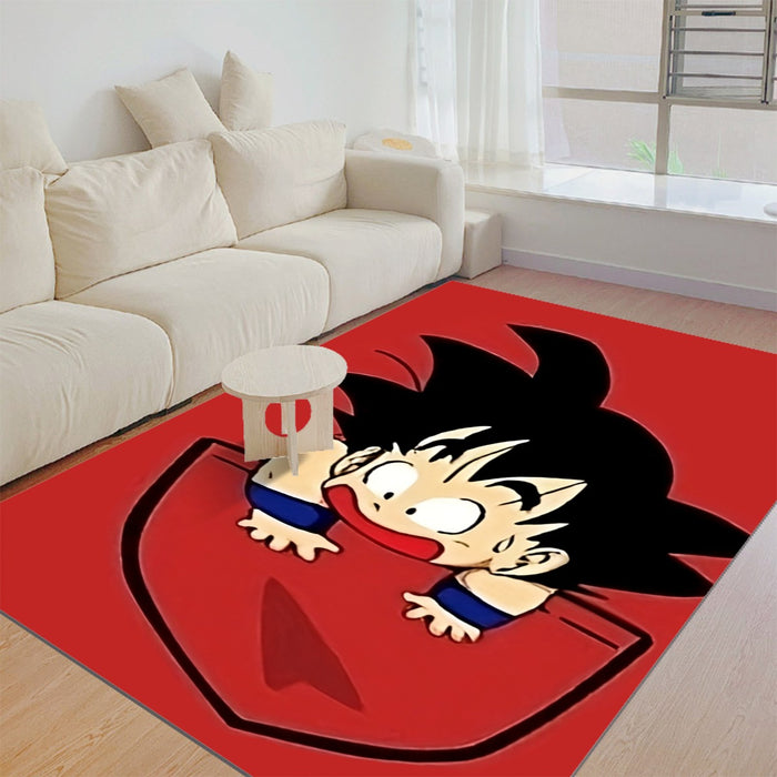 Dragon Ball Cute Goku Kid Pocket Simple Design Streetwear Rug