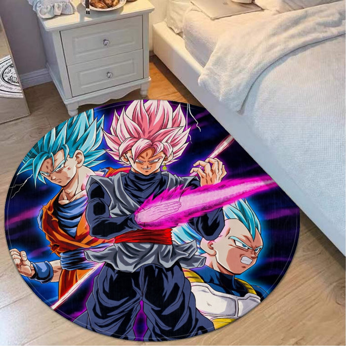 Dragon Ball Goku 2 Goku Rose Vegeta 2 Ultra Instinct Round Mat