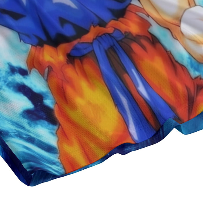 Dragon Ball Z Son Goku Cool Blue Aura Energy Ball Mesh Shorts