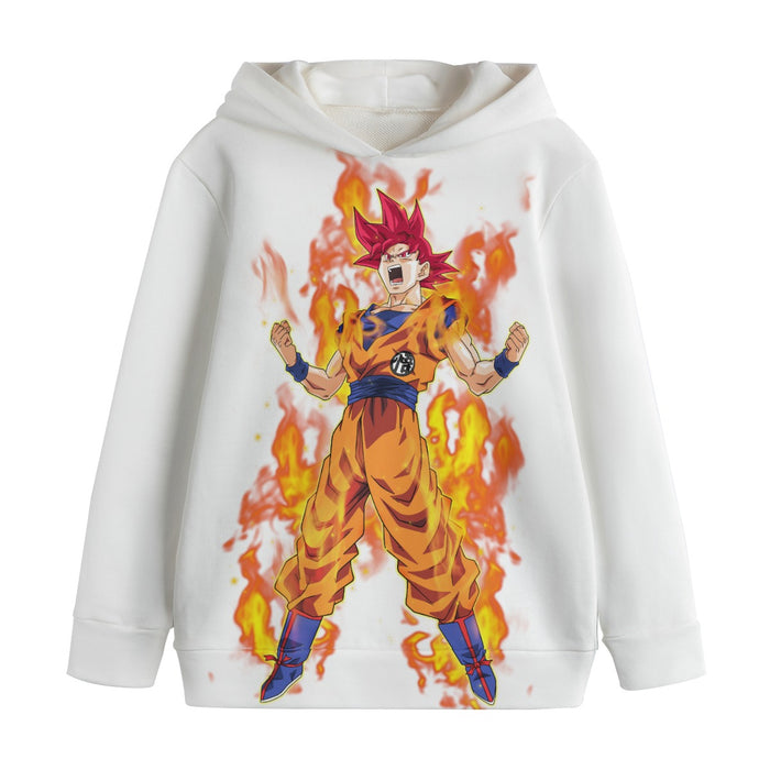 Awesome Goku Super Saiyan God Transformation DBZ Kids' Hoodie