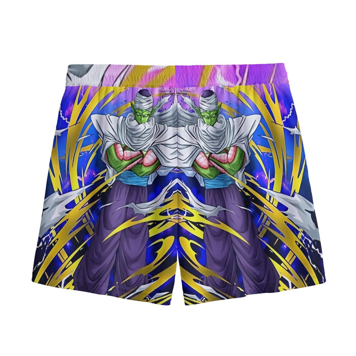 Dragon Ball Angry Piccolo Waiting Fight Aura Yellow Fashion Mesh Shorts