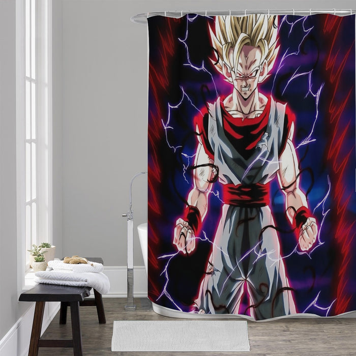 Dragon Ball Z  Super Saiyan Prince Vegeta Shower Curtain