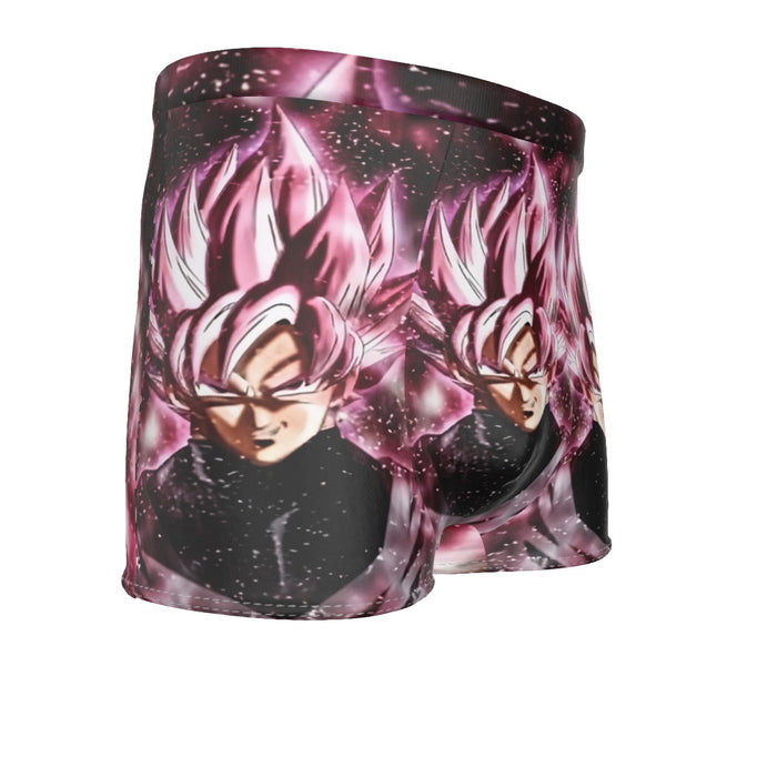 Dragon Ball Z Super Saiyan Goku Black Rose Pink Men's Boxer Briefs